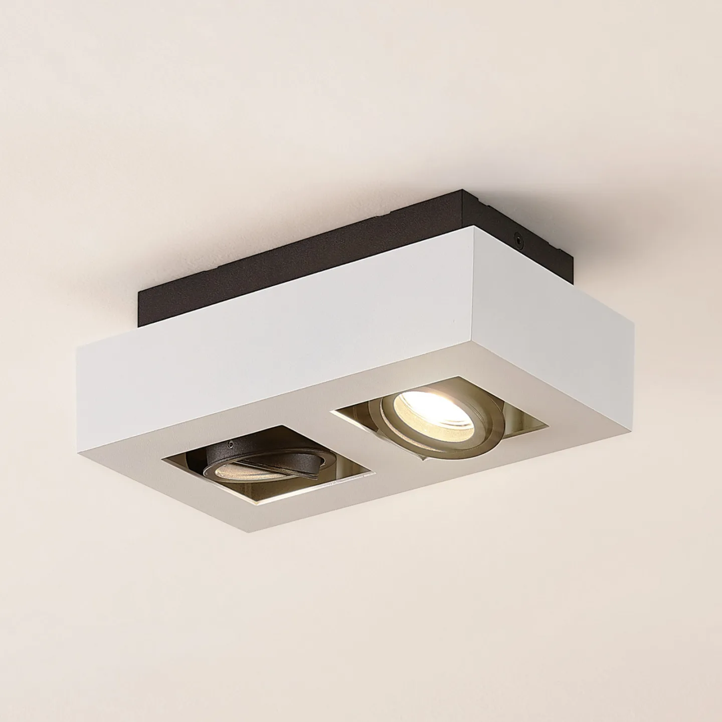 Vince 2 Deckenleuchte White/Black - Arcchio - Flurbereich - Modern - Aluminium - Eckig