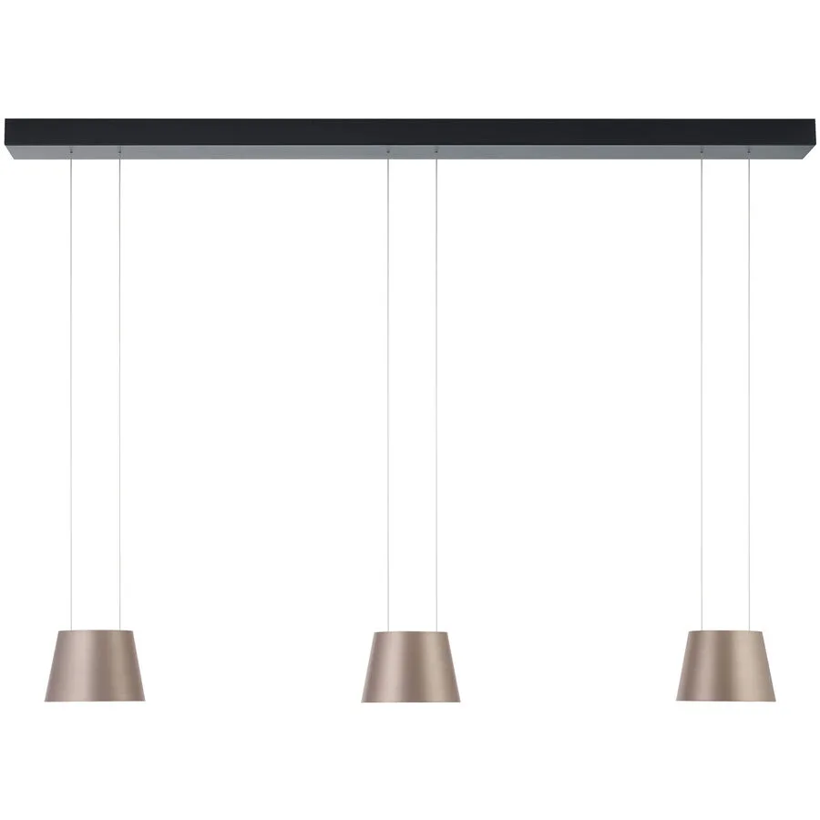 Designer-Pendellampe Bankamp Bo bronze eloxiert 36W LED - LED - Lichtfarbe: Warmweiss - Material: Stahl- LED Energiesparlampe