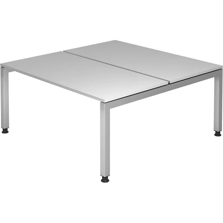 Anbautisch Office grau Holzwerkstoff B 160 cm T 162.5 cm