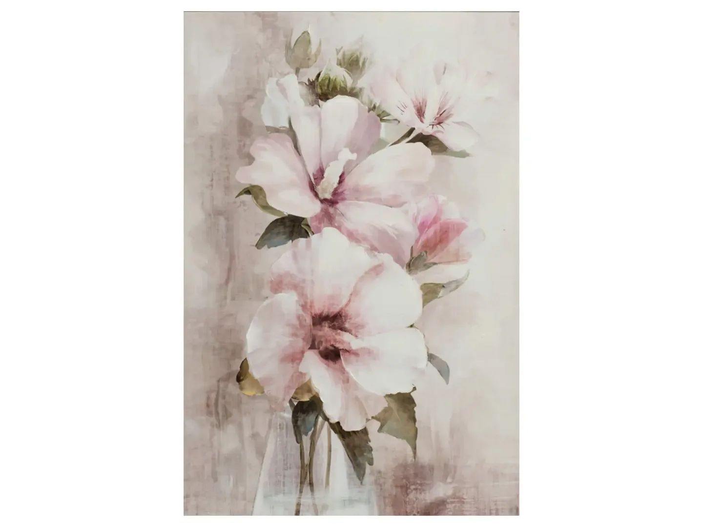 image LAND Bild Weisse Hibiskus Blume Rosa | Schubiger Möbel