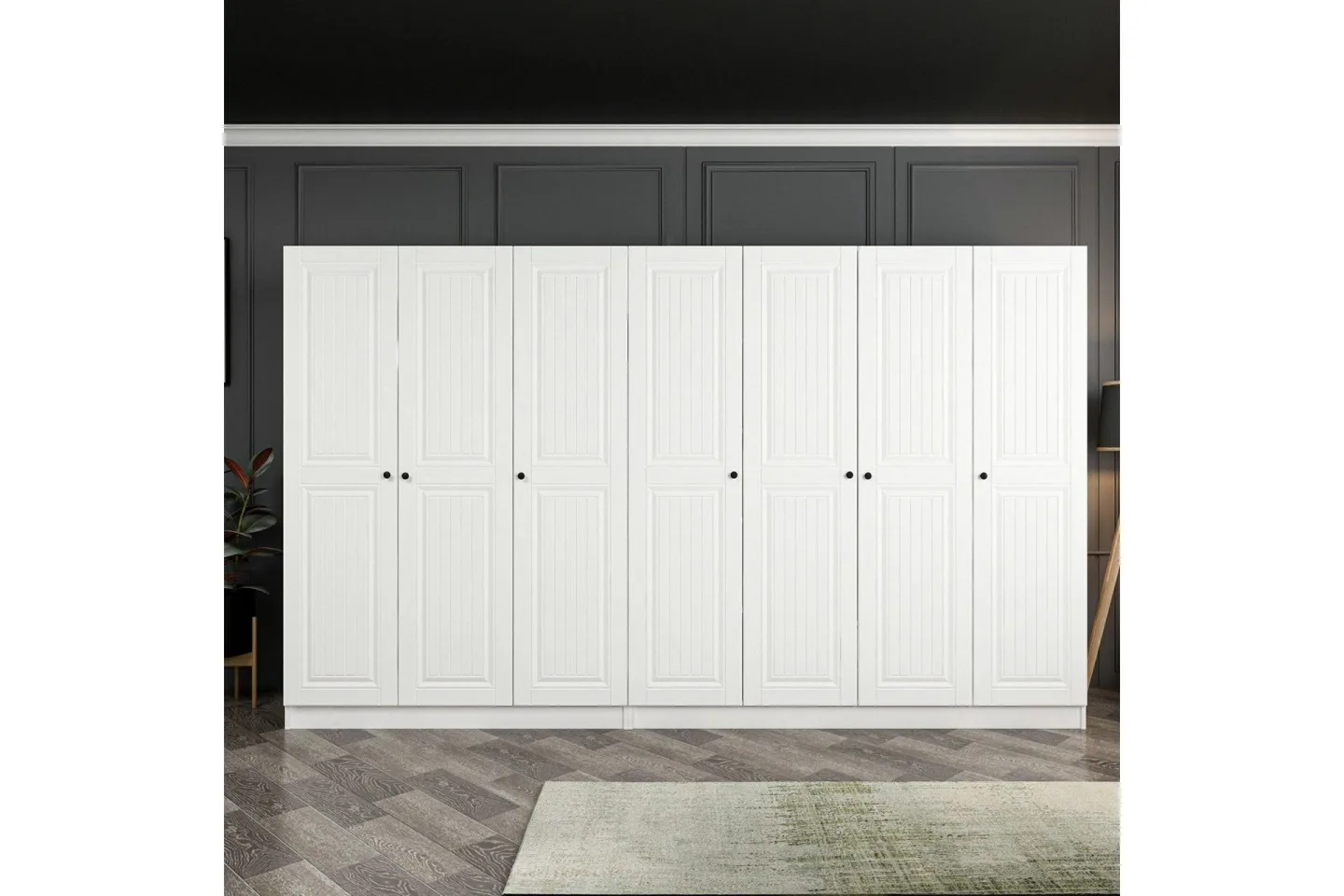 Fruitland Garderob 315 cm - Vit