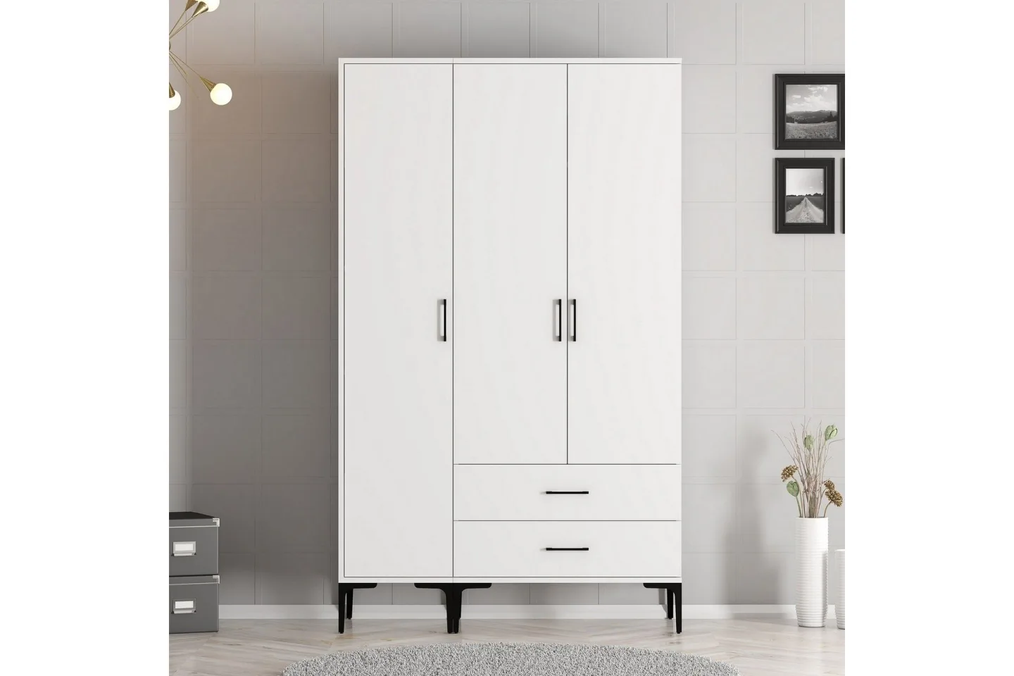 Kumsal Garderob 120 cm - Vit