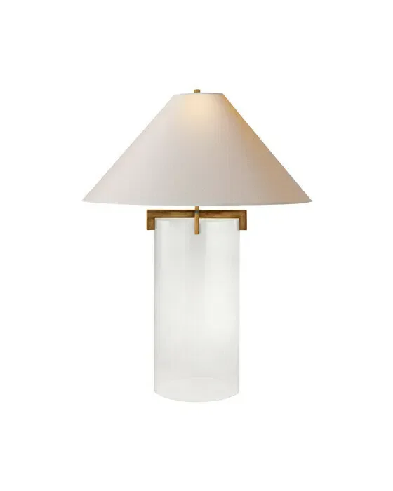 Brooks Table Lamp Crystal & Gilded Iron