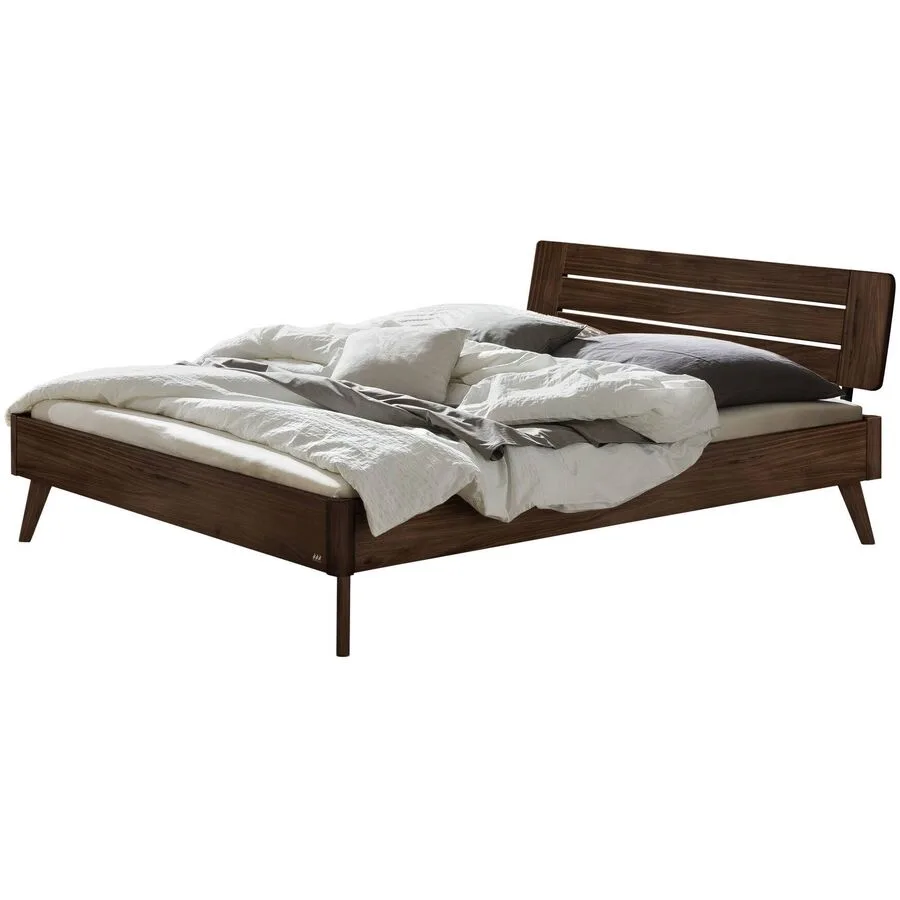 Hasena Bett Castello Natur Nussbaum Massivholz 160 x 210 cm