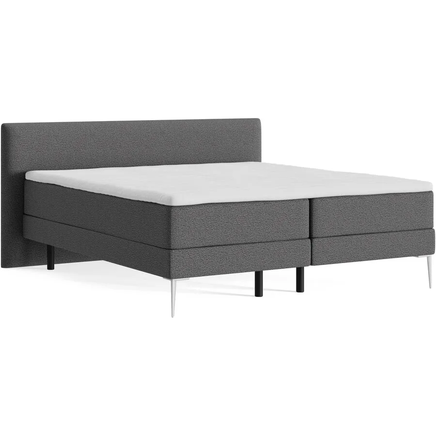 Boxspringbett Bela dunkelgrau Stoff 180 x 200 cm - Möbel Konfigurator: Traummöbel individuell zusammenstellen