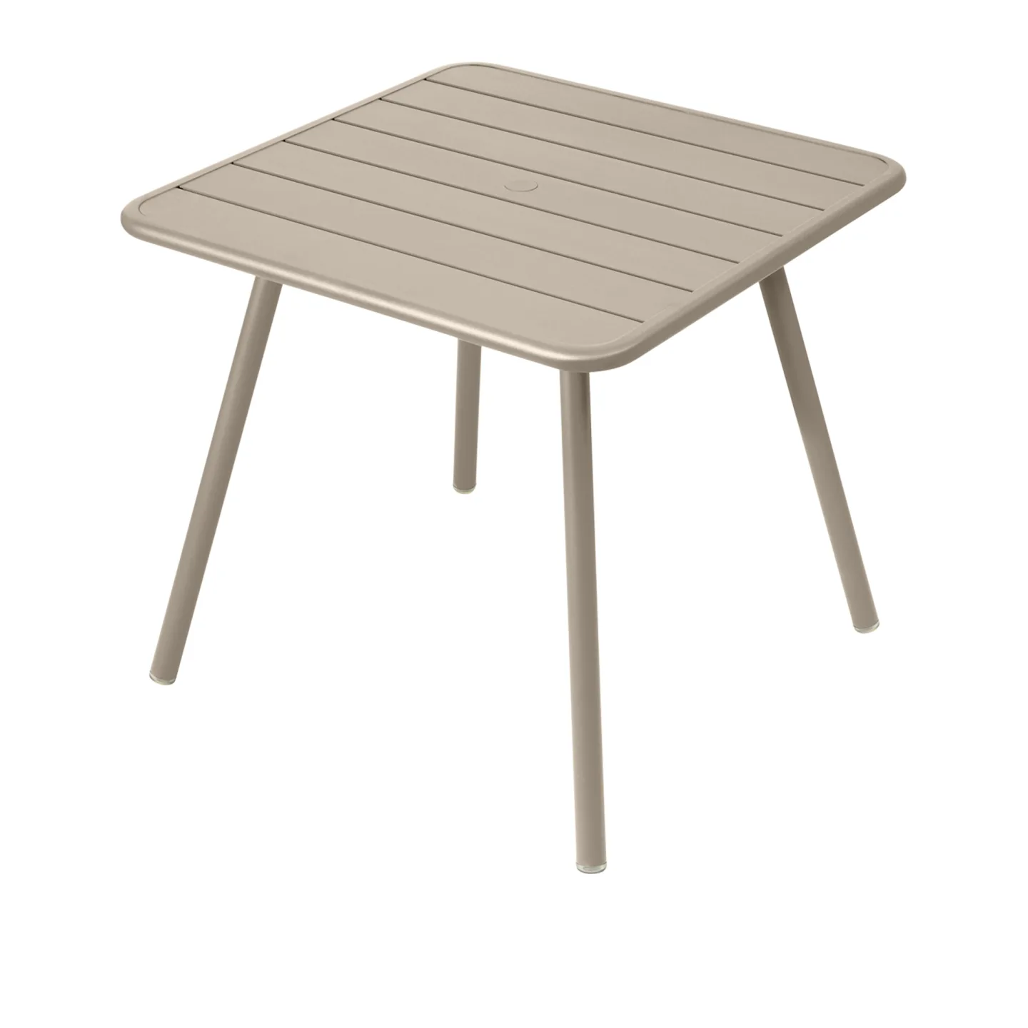 Fermob - Luxembourg Four Leg Table 80 x 80 cm, Nutmeg - Matbord utomhus - Frédéric Sofia - Beige - Metall