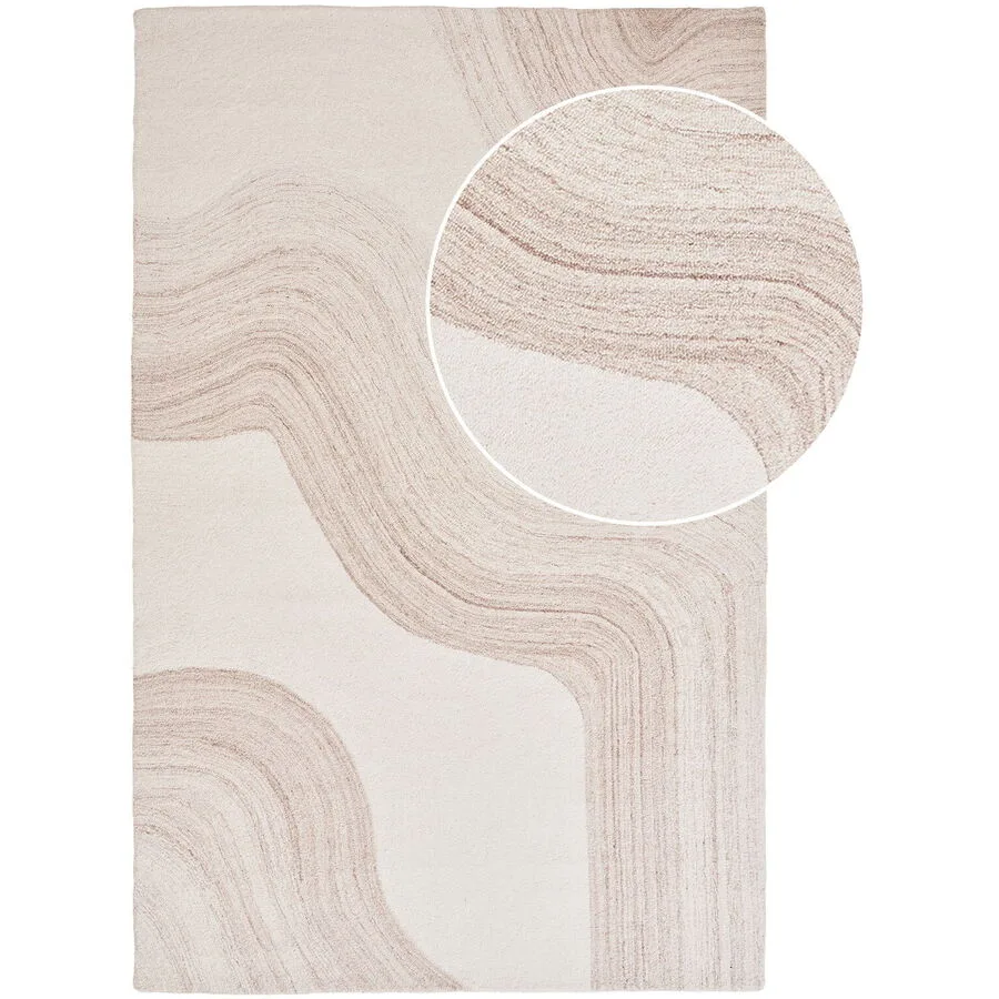 Teppich Carmia ivory/beige Anderes Muster Wolle 160 x 230 cm