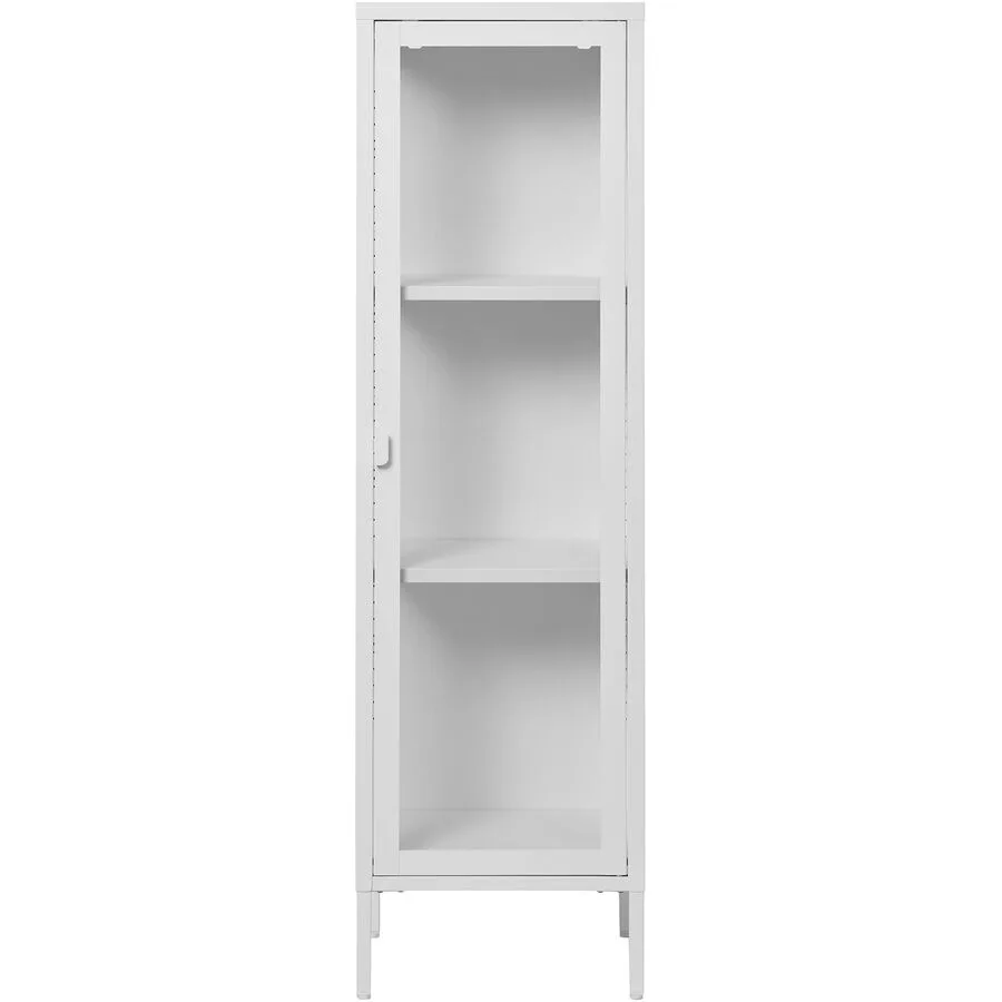 Vitrine Soreva weiss Stahl/Glas B 40 H 140 cm