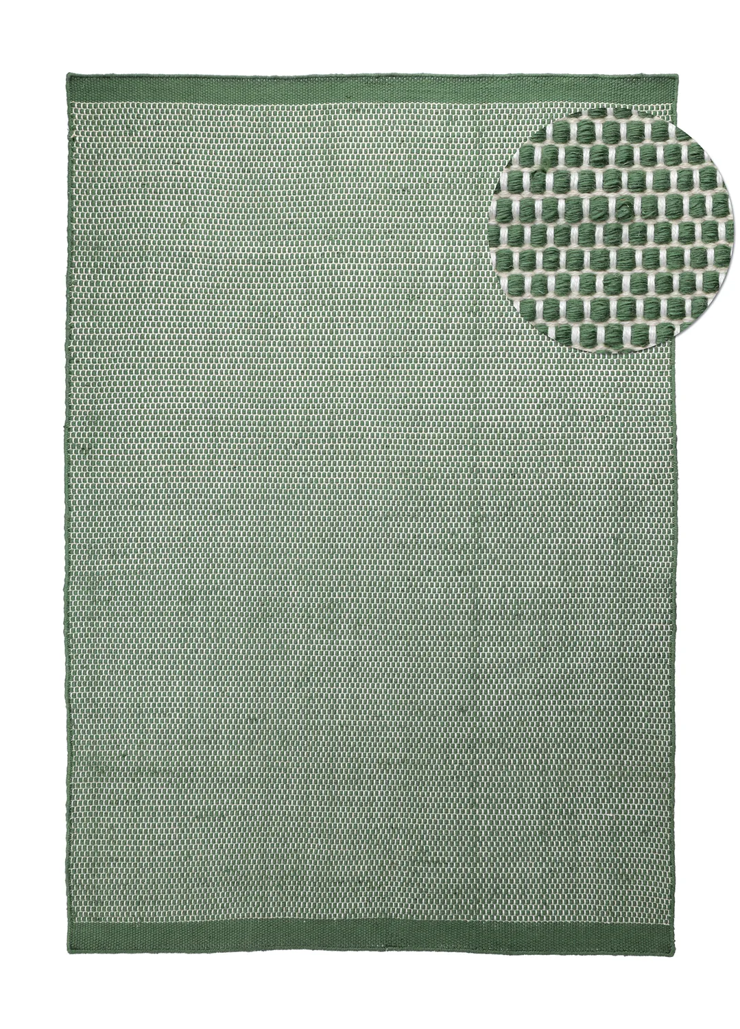 Innendørs/Utendørs tepper - Coastal Wool Look (grønn/hvit) (Størrelse: 240 x 340 cm)
