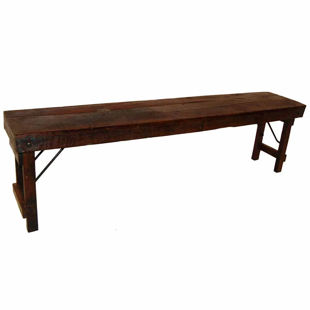 Träbänk i återvunnet material hopfällbar 165 cm