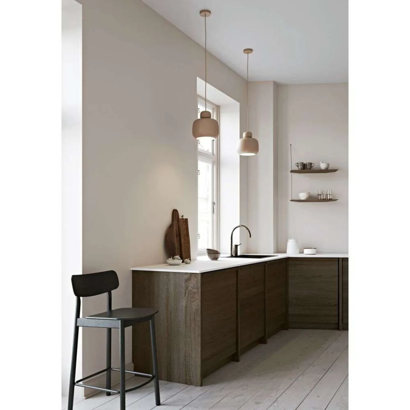 Woud Stone Pendelleuchte large Beige
