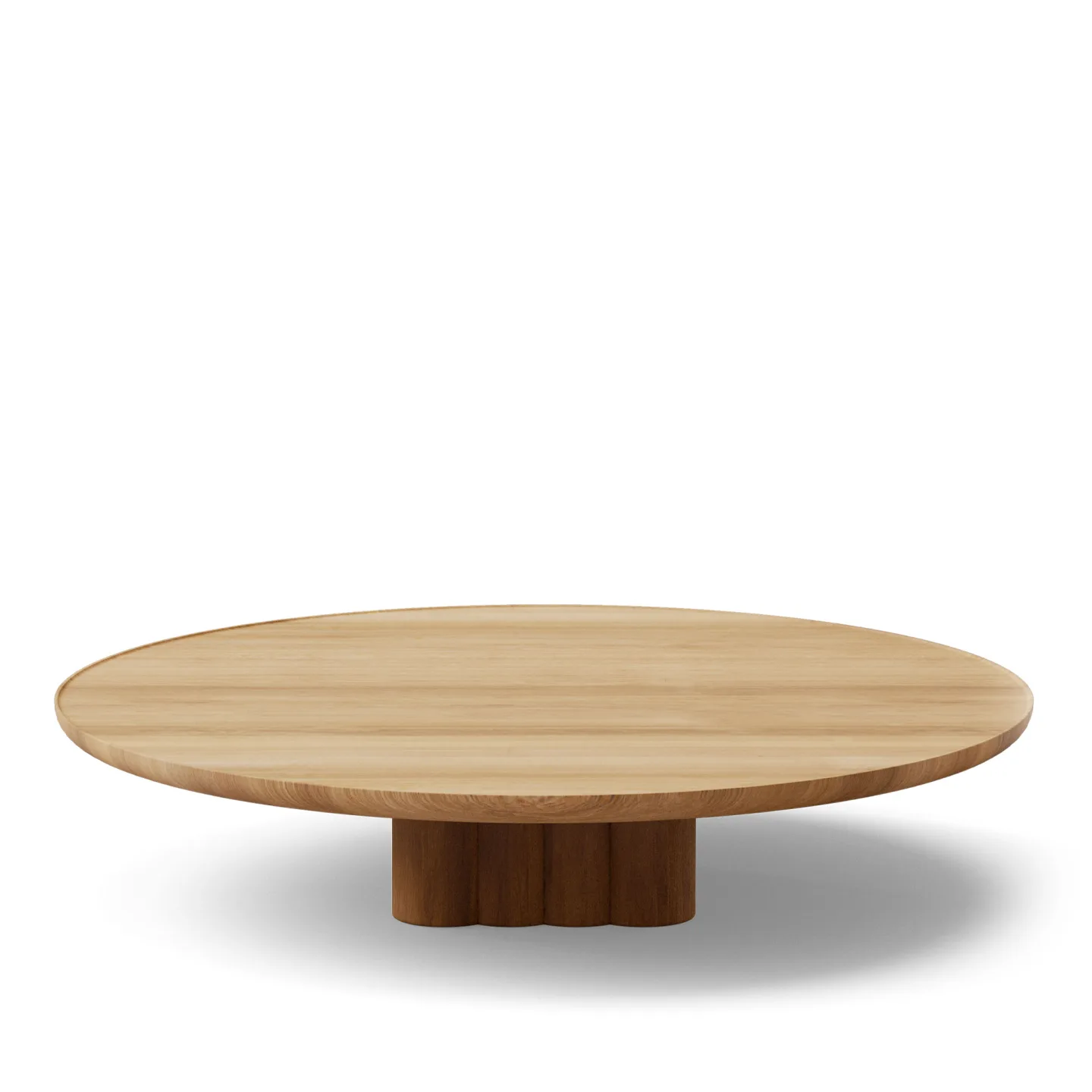 Dk3 - Plush Coffee Table Round Ø120 x H29 cm Oak - oil - Soffbord - Jacob Plejdrup - Beige