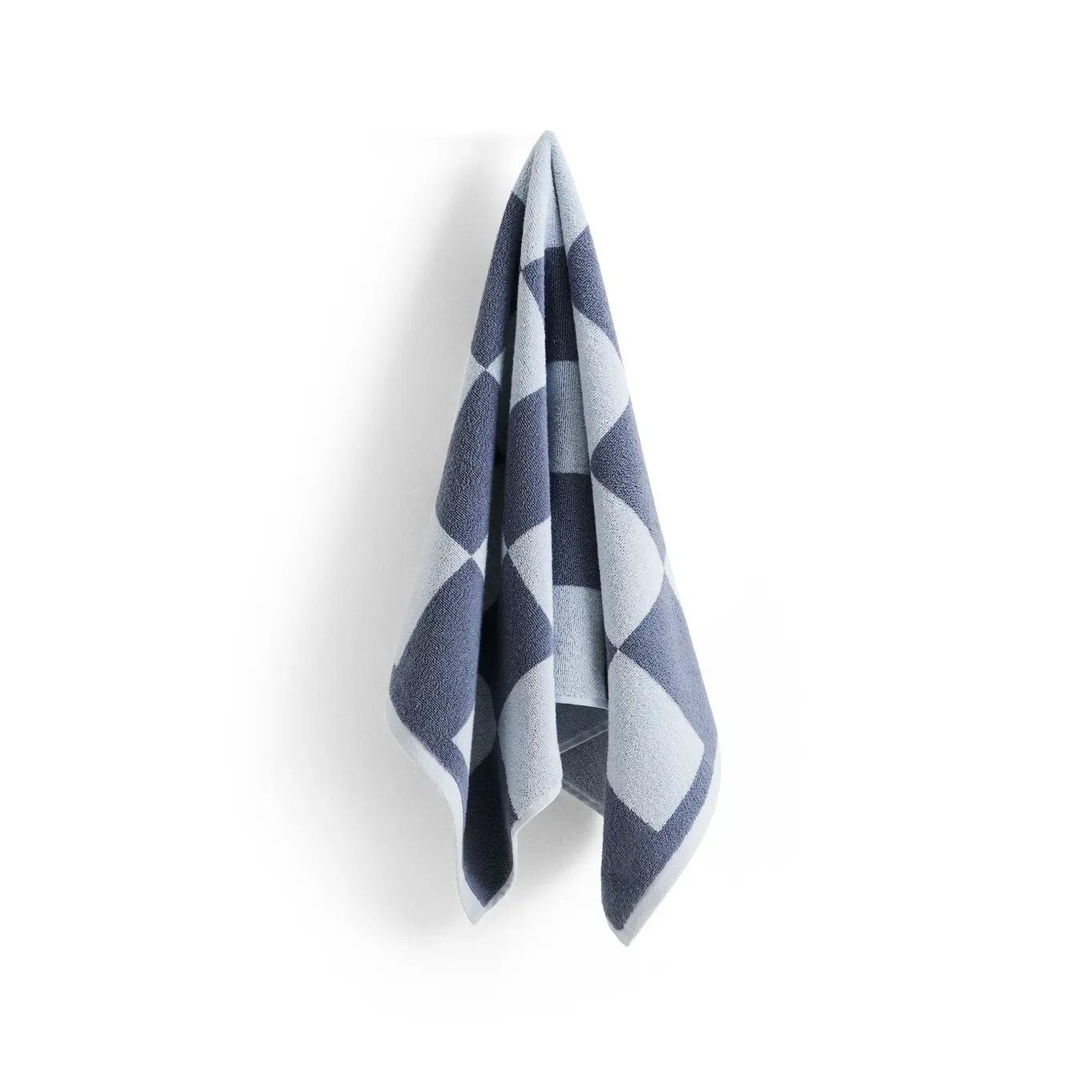 HAY Check handduk 50x90 cm Steel blue