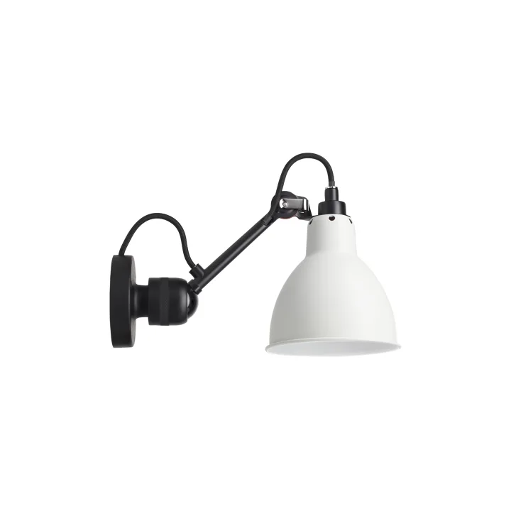 304 Vägglampa Svart/Vit - Lampe Gras - Vardagsrum - Design - Metall