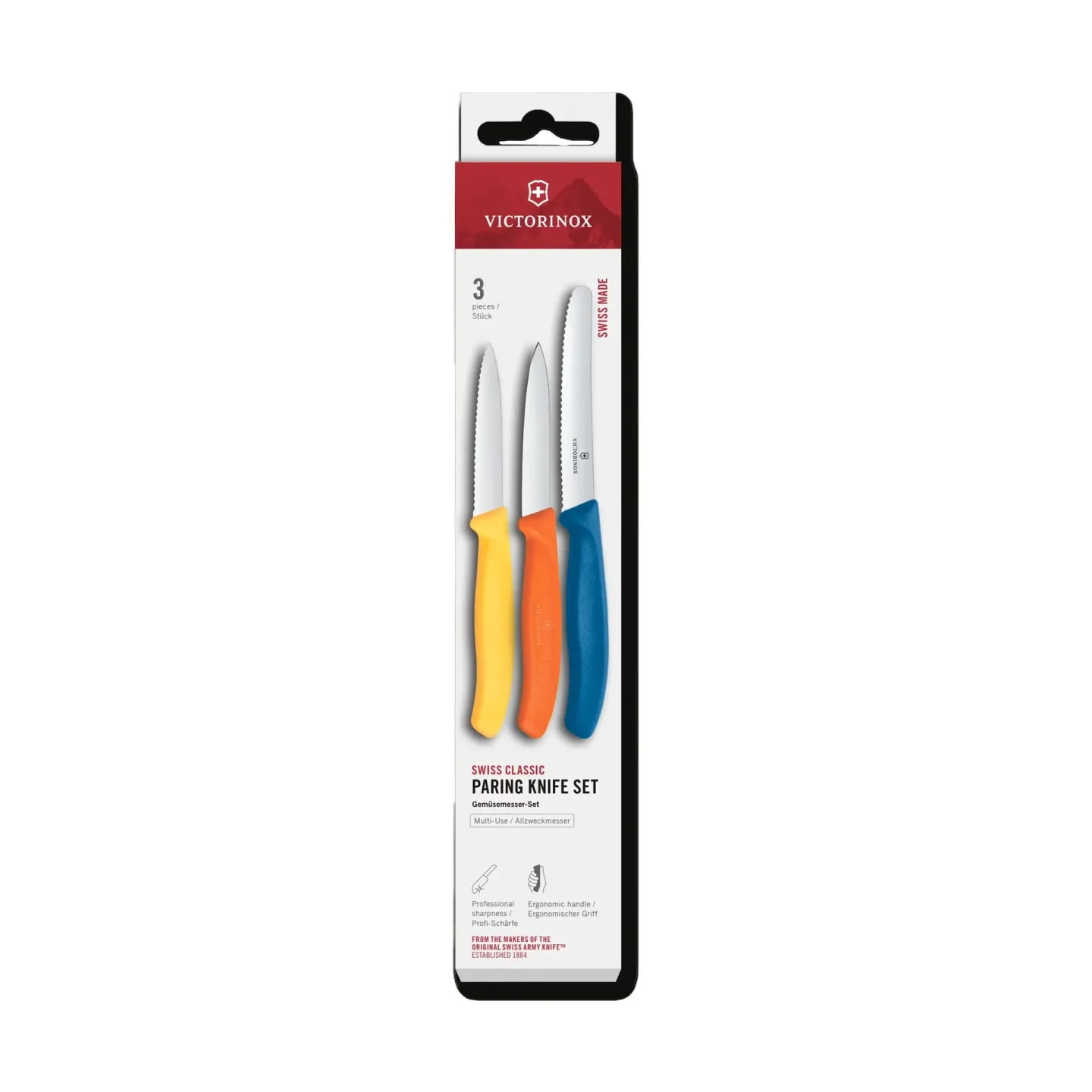 Victorinox Victorinox Swiss Classic skalknivsset 3-delar Gul-orange-blå