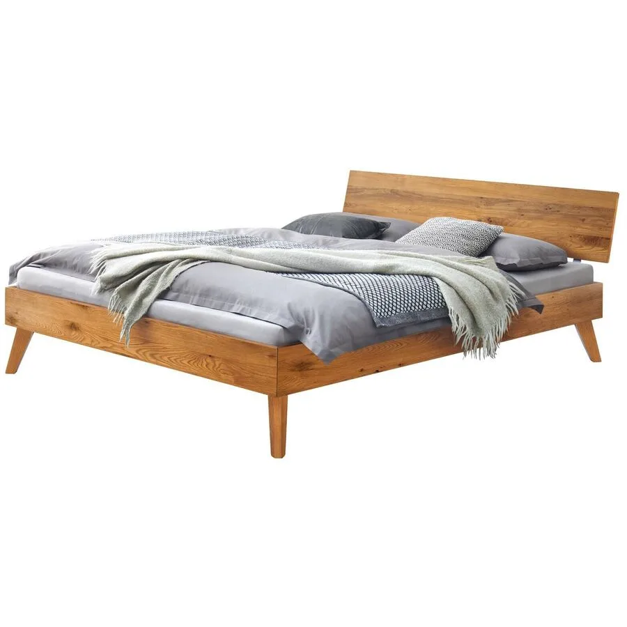 Hasena Bett Kah Braun Holz 200 x 200 cm - Farbe: Wildeiche