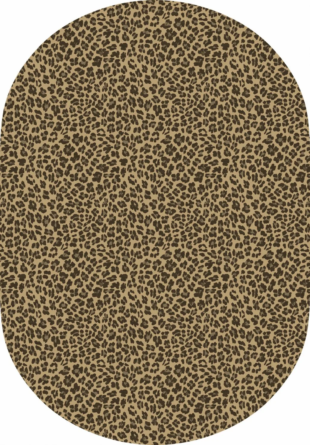 Ovalt teppe - Leopard (brun) (Størrelse: 240 x 340 cm)