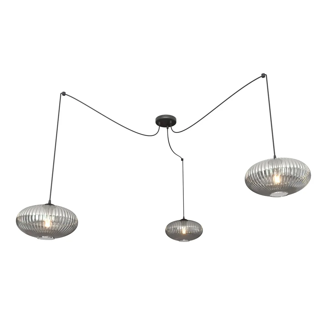 Emibig Lighting - Origo 3xØ30 - Taklampa - Rökfärgad
