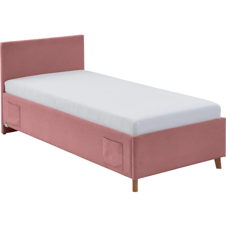 Kinderbett Kobi rose Stoff 90 x 200 cm