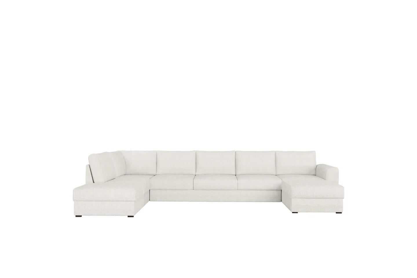 Taberk Soffa med Divan och Schäslong 5-sits - Vit