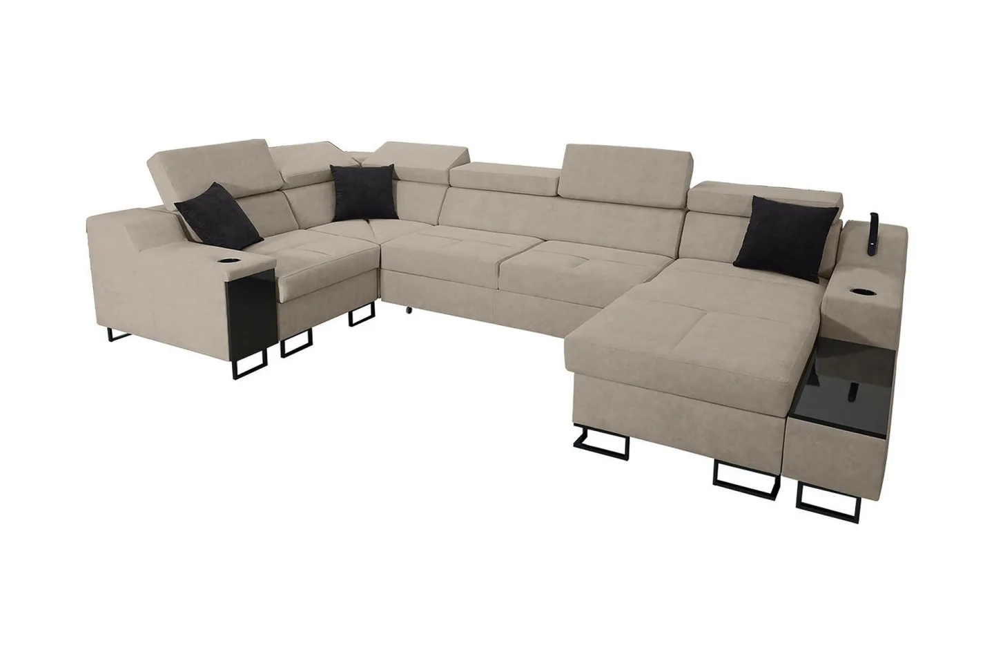 Seginus Hörnbäddsoffa m. Divan 5-sits 268x127 - Beige