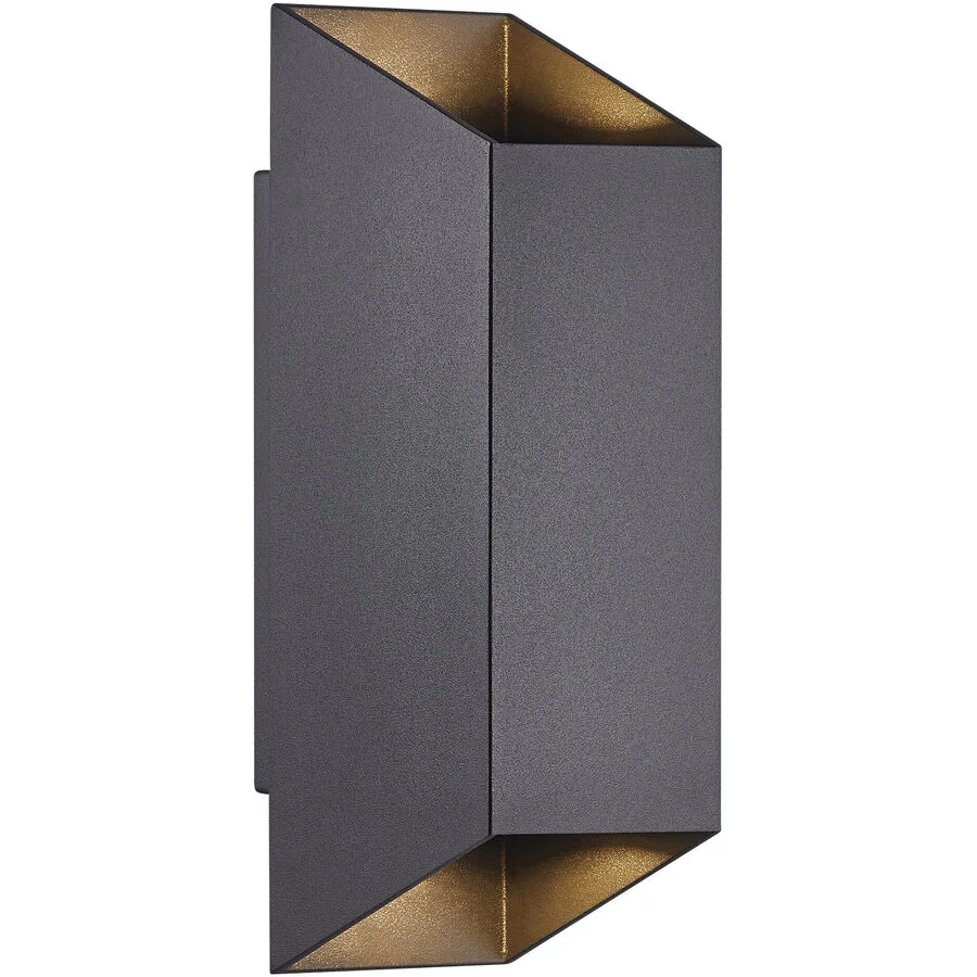 NORDLUX Wandlampe aussen Nico Square Schwarz Aluminium 8 cm 23.5 cm
