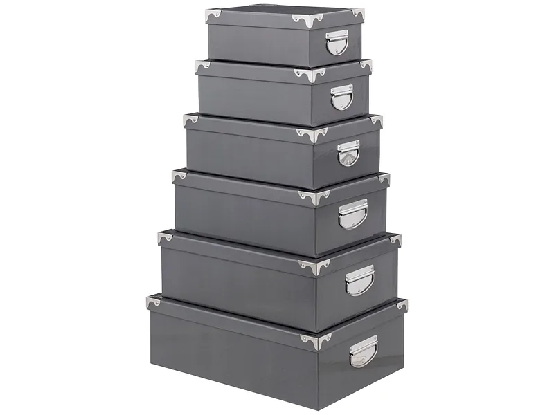 Set Aufbewahrungsboxen SOREN grau 33.5x48x16cm