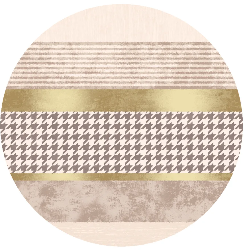 Rundt teppe - Esme (beige/multi) (Størrelse: Ø 180 cm)
