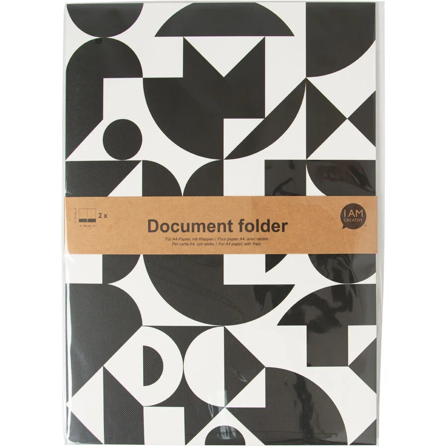 Dokumentenablage I am creative Schwarz/Weiss Papier 23 cm