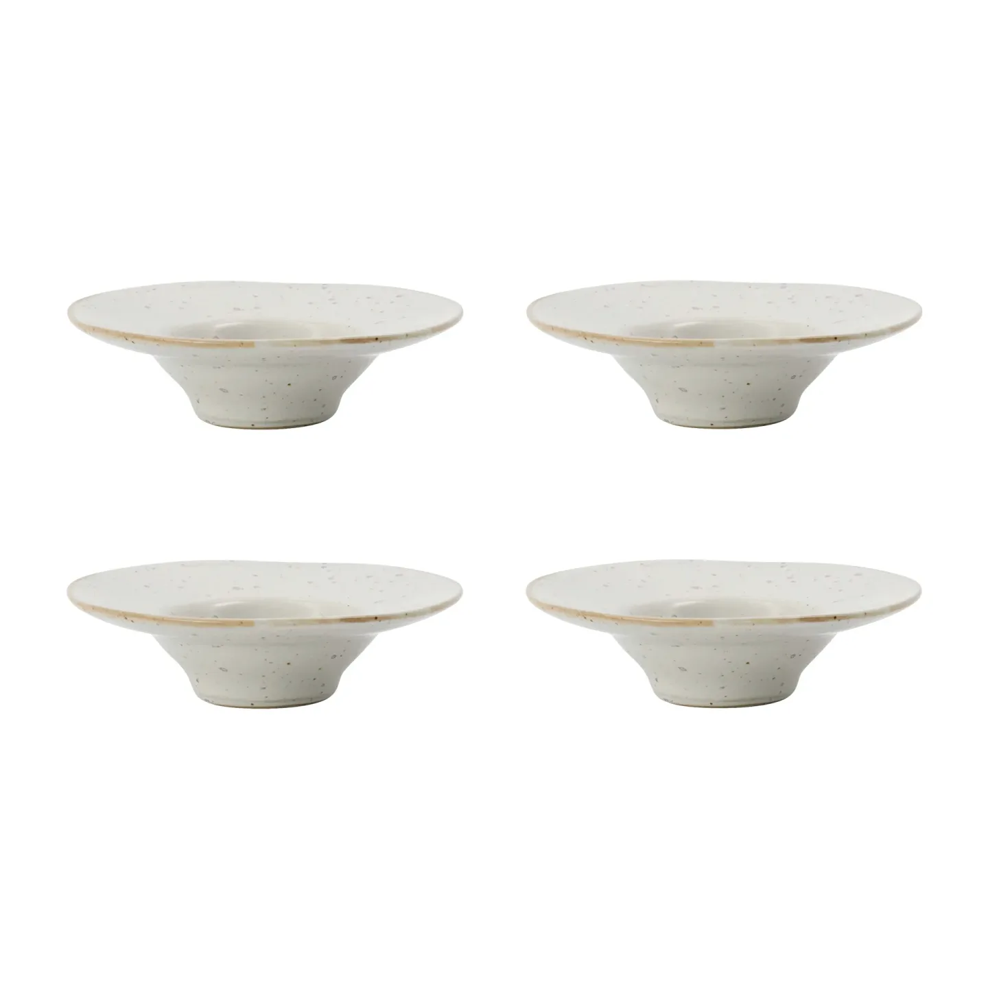 House Doctor Pion Eierbecher 4er Pack Grau-weiß