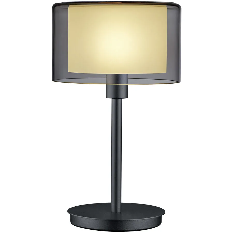 Designer-Tischlampe Bankamp Karl75 E14 schwarz D 20 cm H 34 cm - Material: Messing/Glas