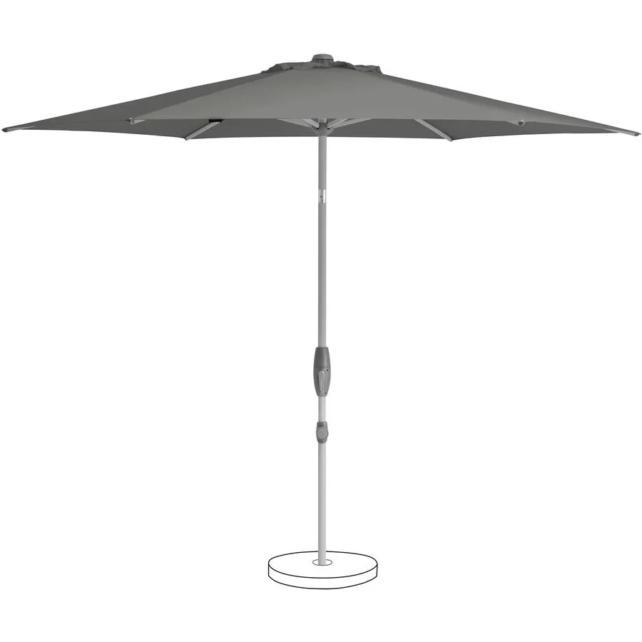 Suncomfort BY GLATZ Sonnenschirm Shell-Turn stonegrey Polyester B 300 T 300 cm
