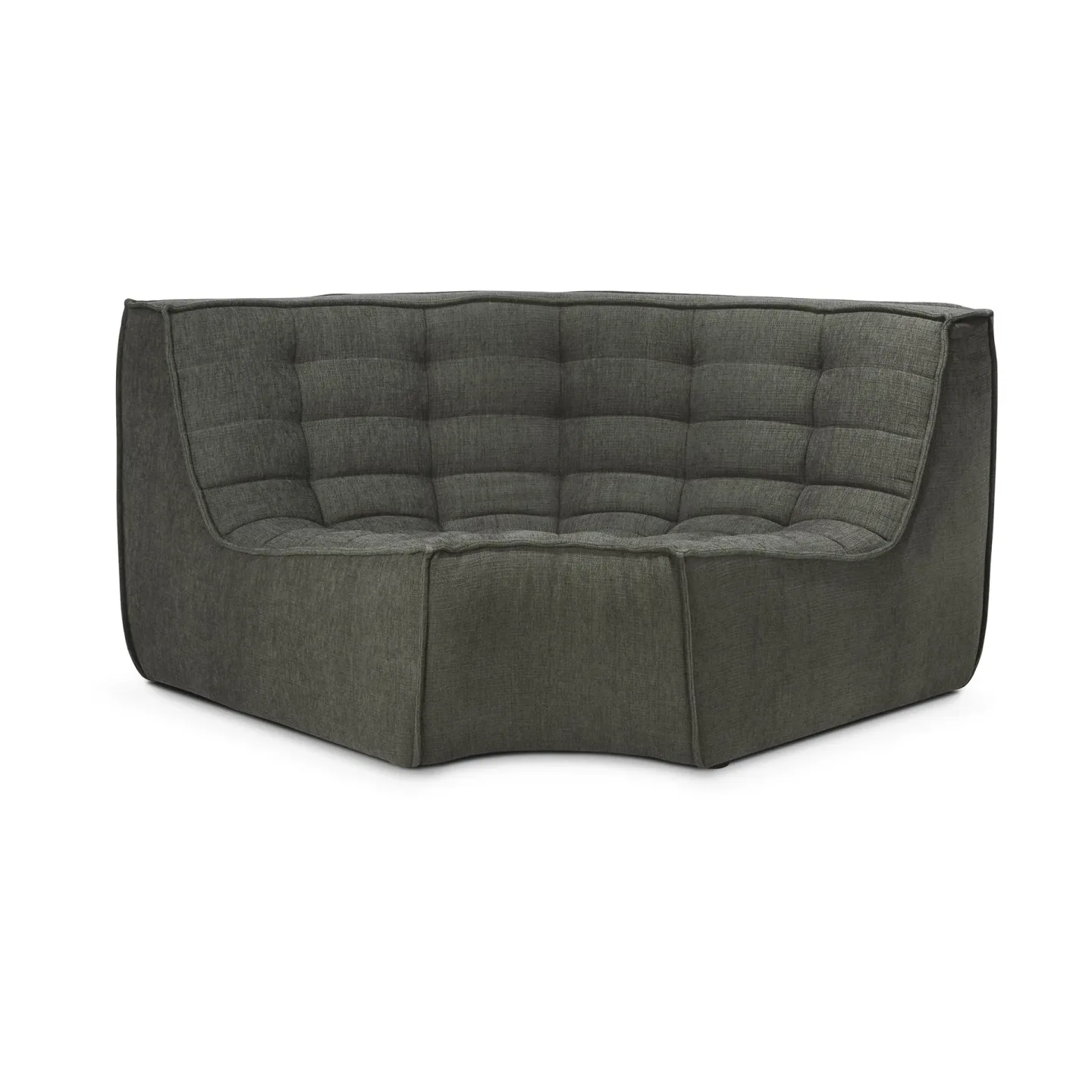 Ethnicraft N701 Eckmodul abgerundet 90° Moss Eco fabric