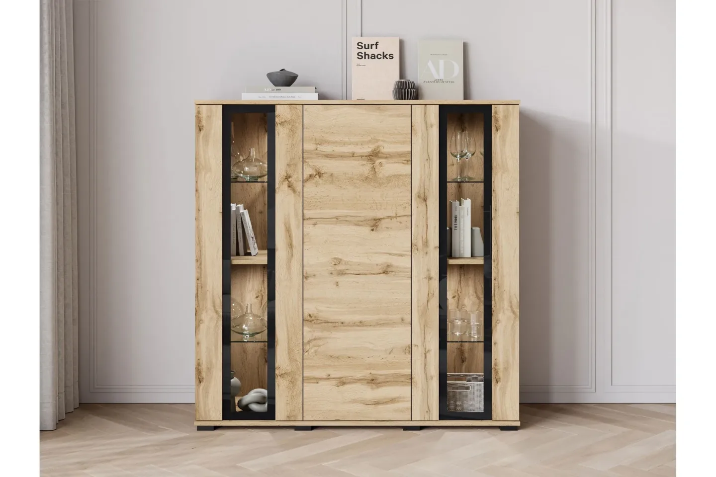Gamal Highboard - Brun