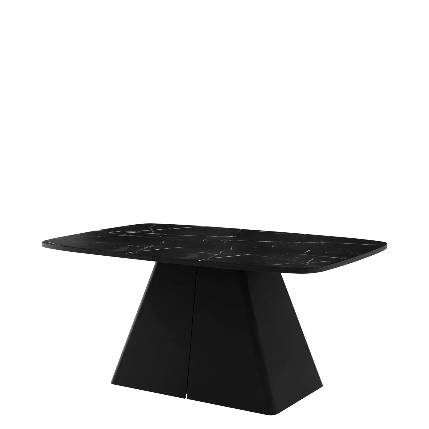 Novaj Matbord förlängningsbart 180-256 cm - Svart (marmor)
