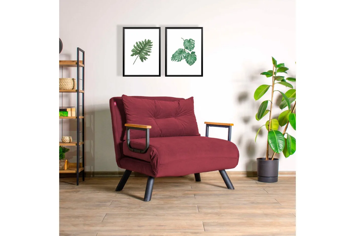 Alfredton Bäddfåtölj 175x60 cm - Röd