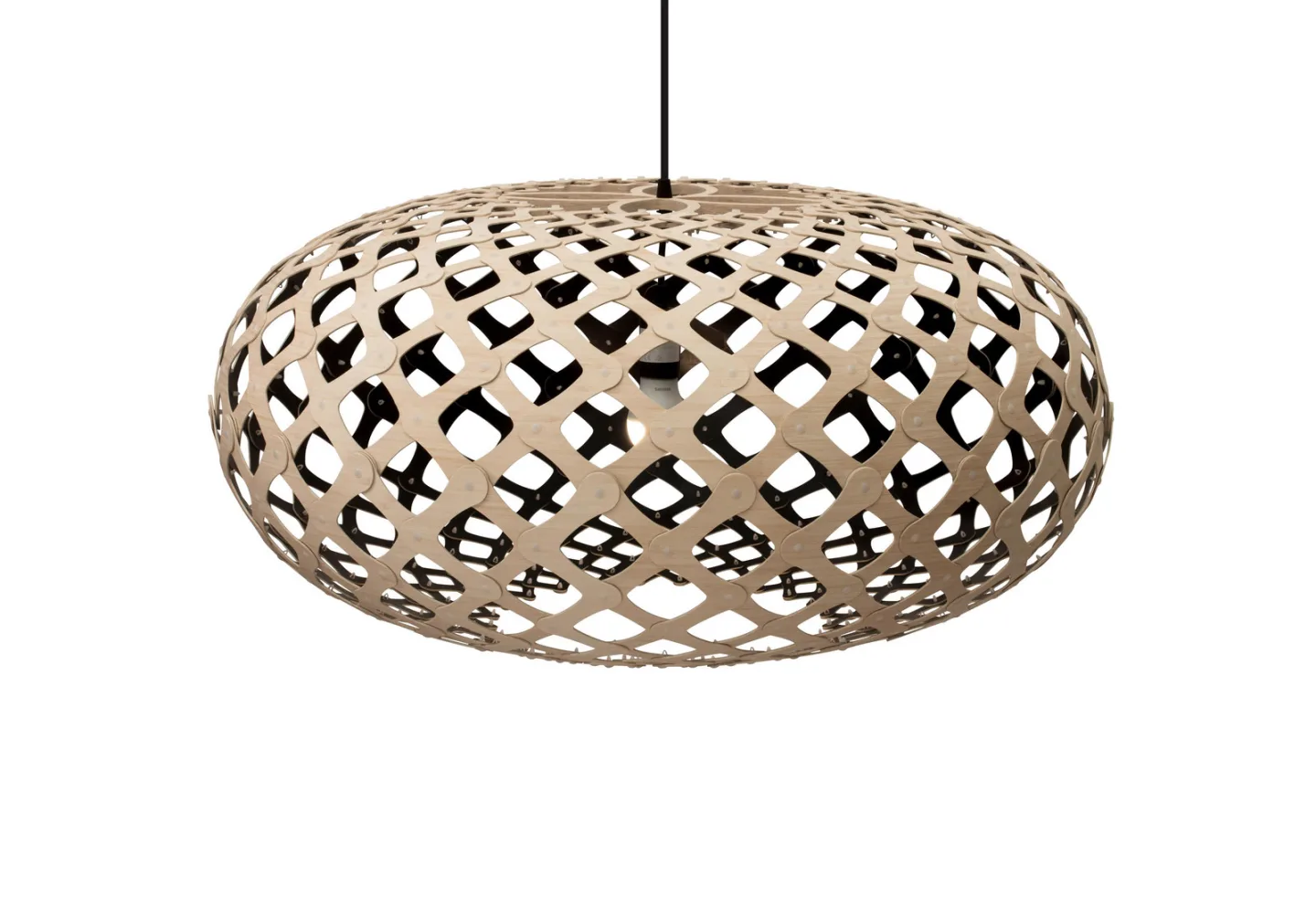 Kina Pendel Ø80 Svart 1 Side - David Trubridge - Stue - Bambus
