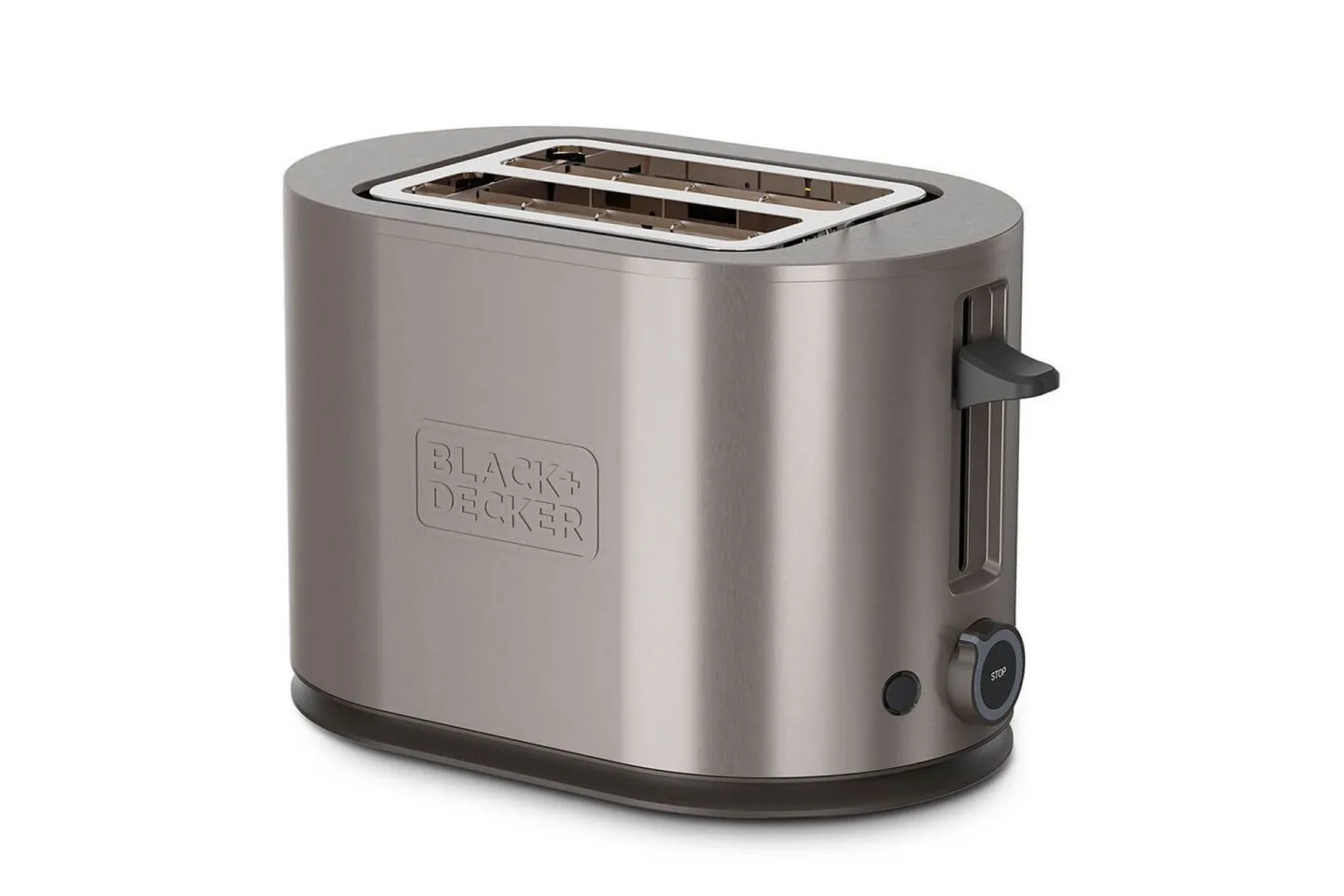 Brödrost Black+Decker 2 Fack Rostfritt Stål - Silver
