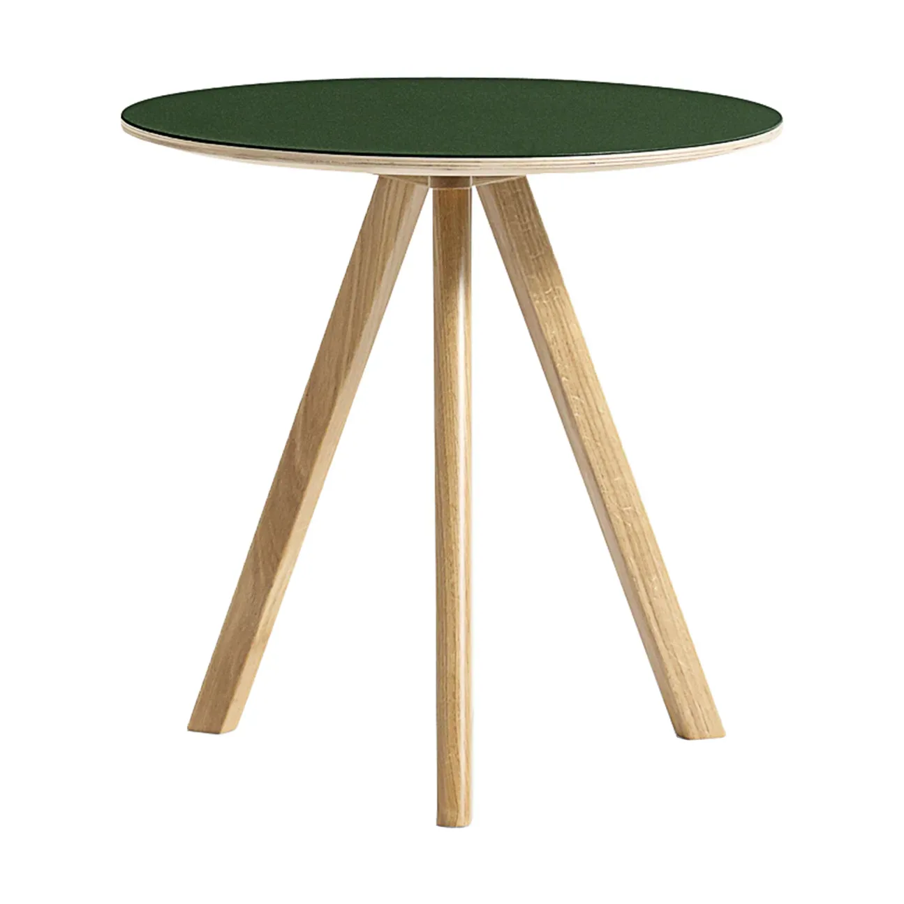 HAY CPH20 2.0 Couchtisch Ø50 cm Green linoleum-lacquered oak