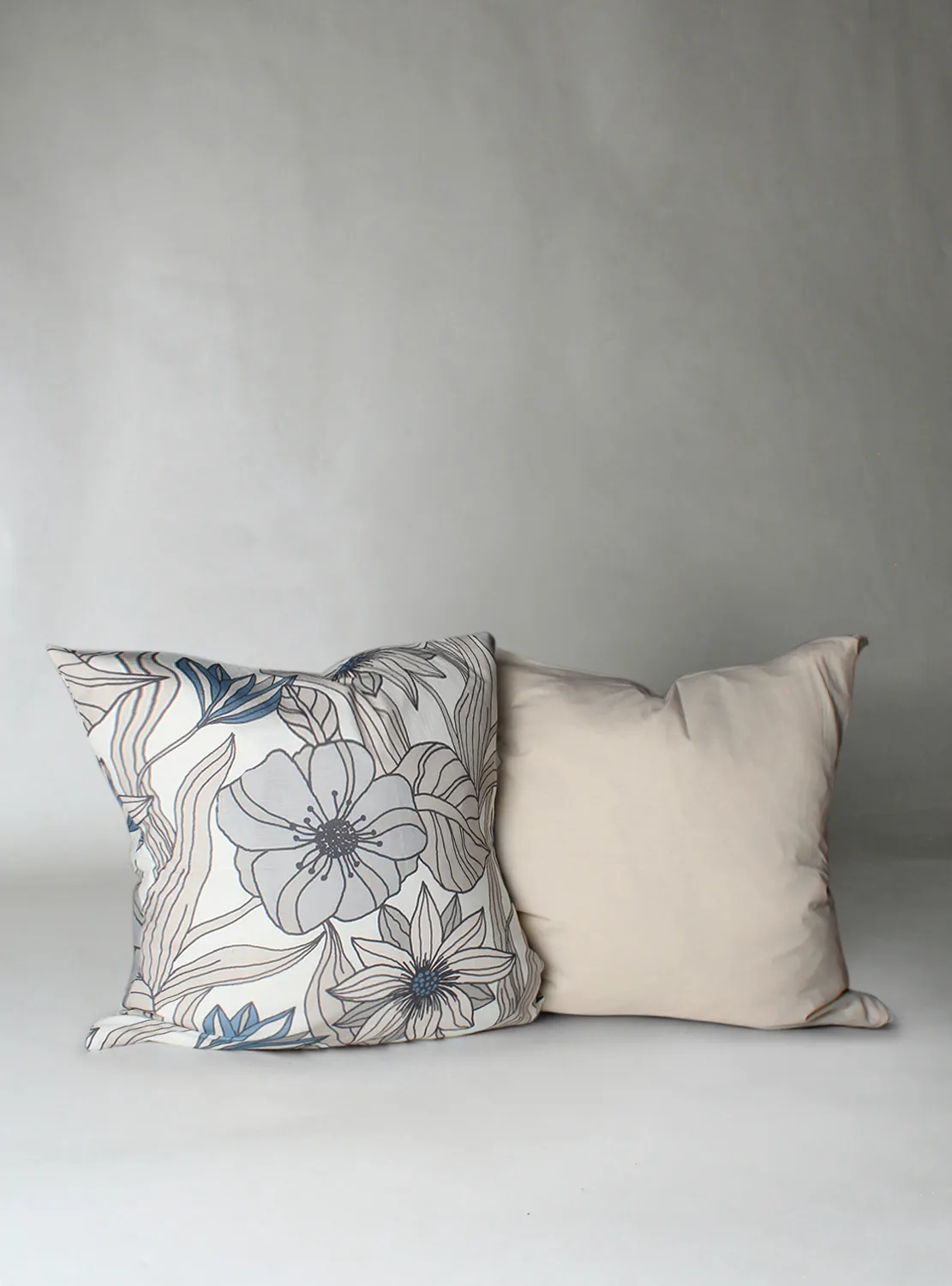 Putetrekk x 2 - Aurelia (blå) (Størrelse: 45 x 45 cm)