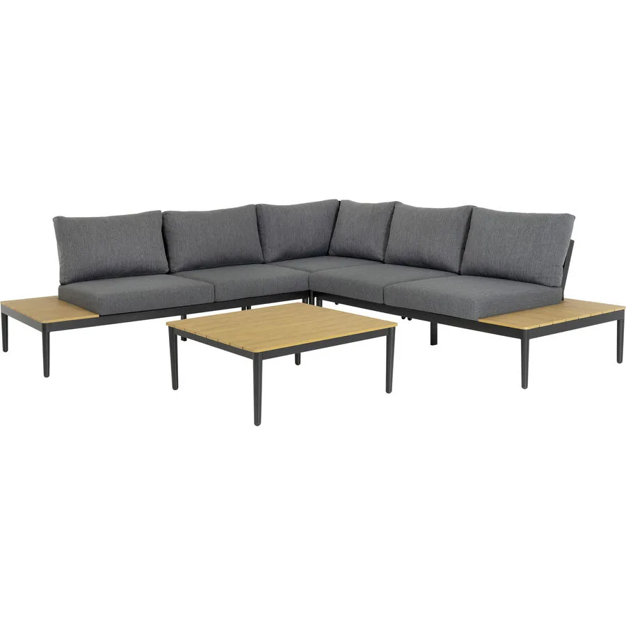 Gartenlounge Florida anthrazit Aluminium 5 B 246.5 cm T 246.5 cm