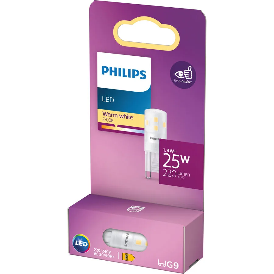 Leuchtmittel Philips Kunststoff G9 1.9 W - Farbe: Weiss matt - LED - Lichtfarbe: Extra warmweiss - LED Leuchtmittel