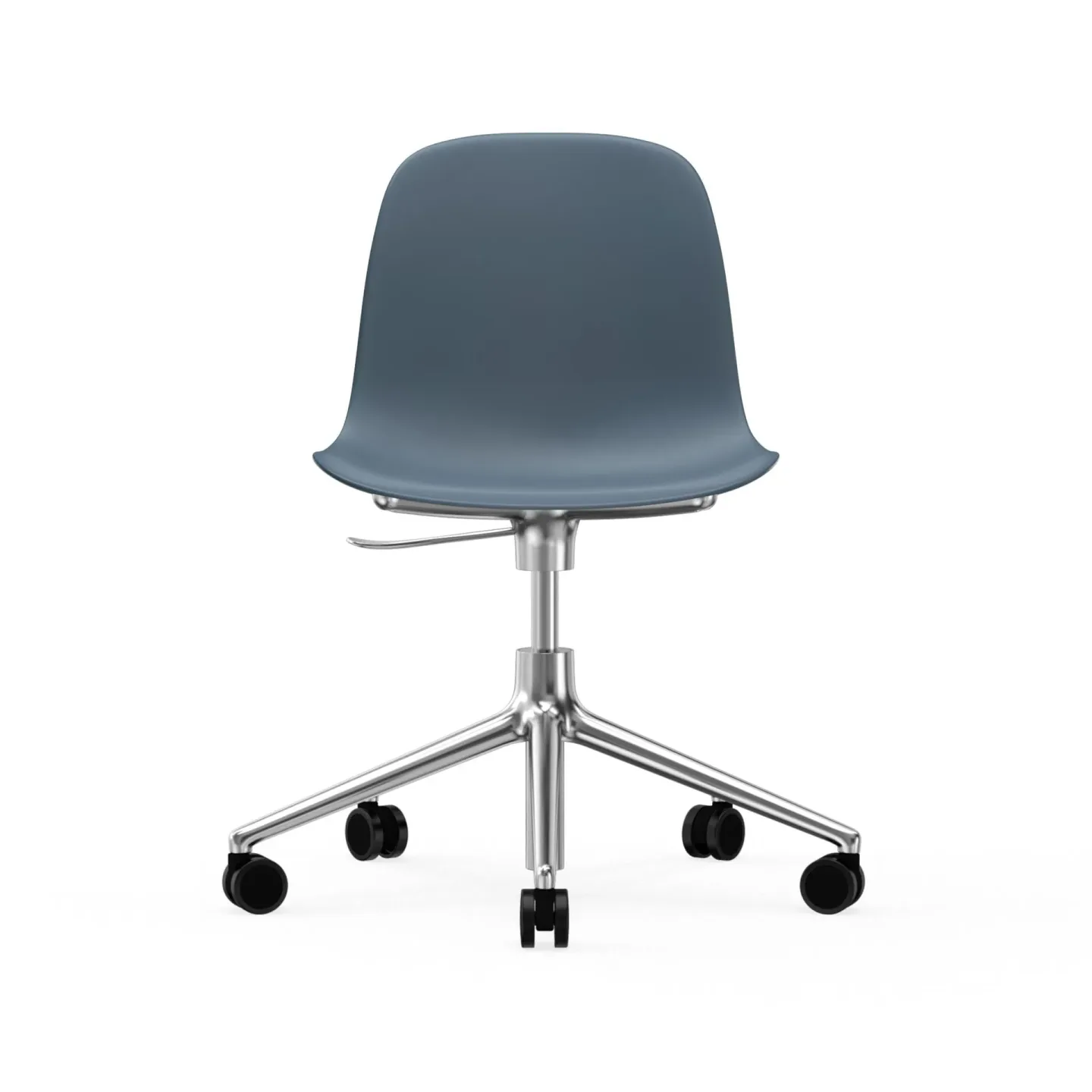 Normann Copenhagen Form chair drehbar, 5W Bürostuhl Blau, Aluminiumrollen