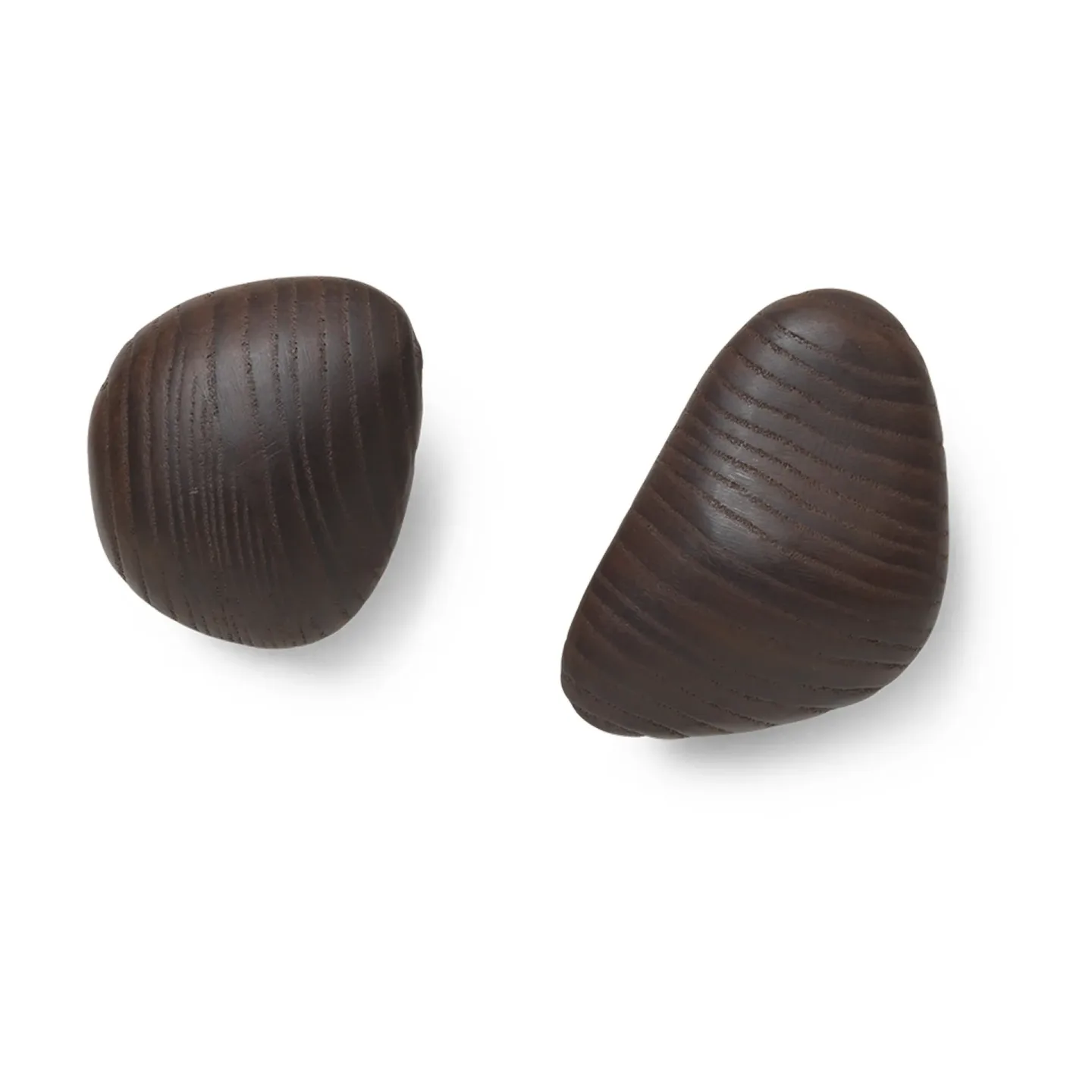 Ferm Living Cairn Haken 2 Teile Dark Brown