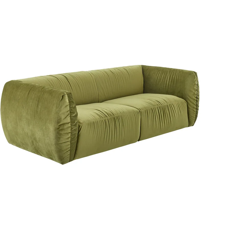 Sofa Silver Polyester senf B 228 T 95 cm