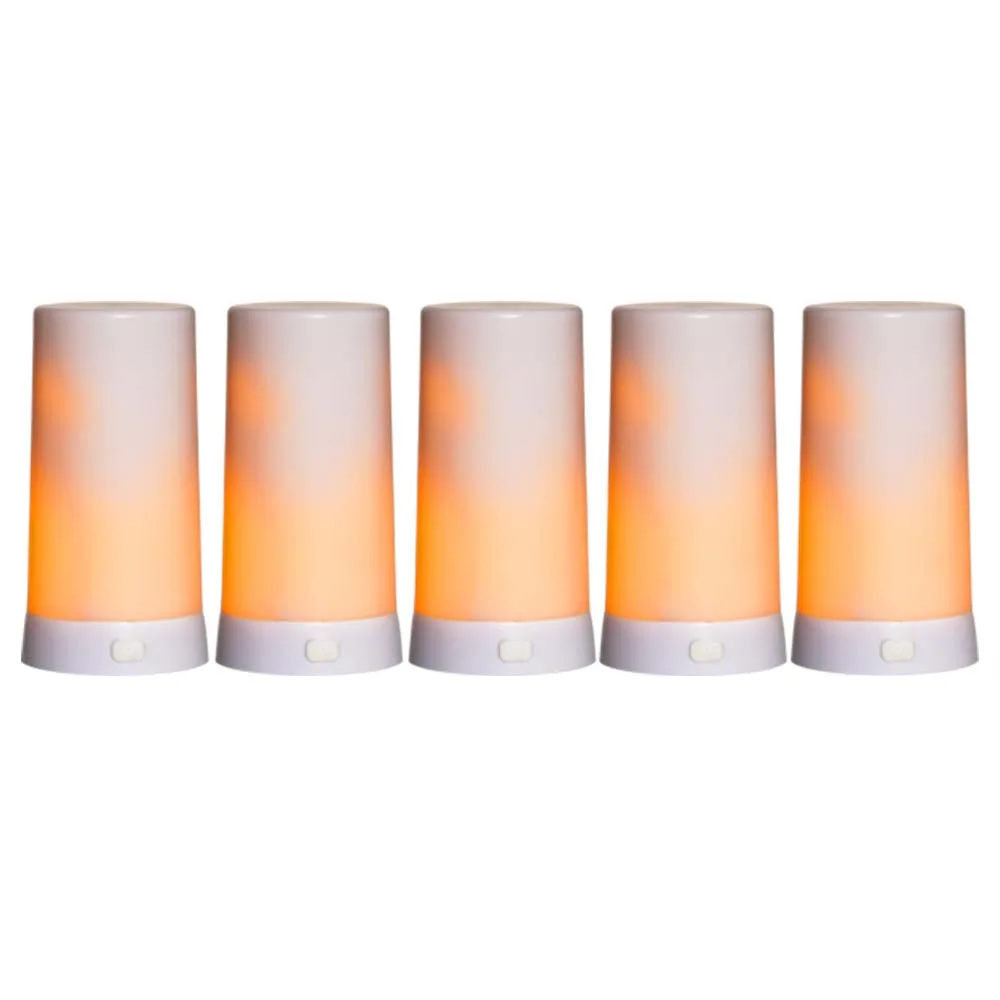 Uppladdningsbara ledljus med USB med laddare 5 set