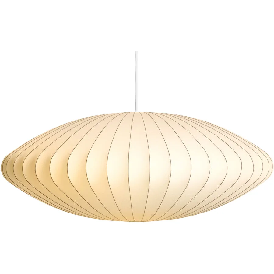 HAY Pendellampe Nelson Saucer Weiss Kunststoff 89 cm 36 cm - Farbe: offwhite - Material: Polymer