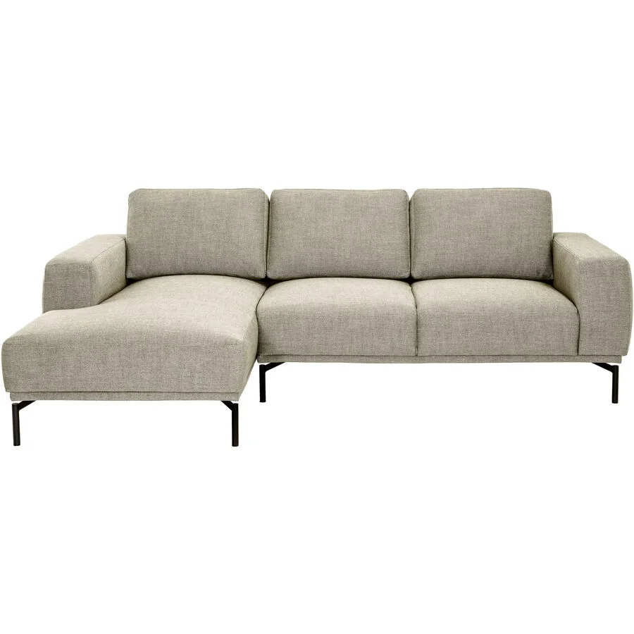 MyDeal Ecksofa Maja Beige Stoff 243 cm 162 cm - Material: 70% Polyester 30% Zellulose Acetat - Möbel Konfigurator: Traummöbel individuell