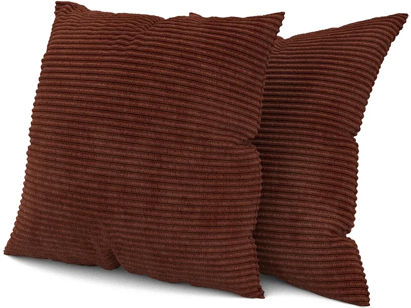 SWISS HOME STYLE Set 2 Kissen AMBER 40x40cm terrakotta