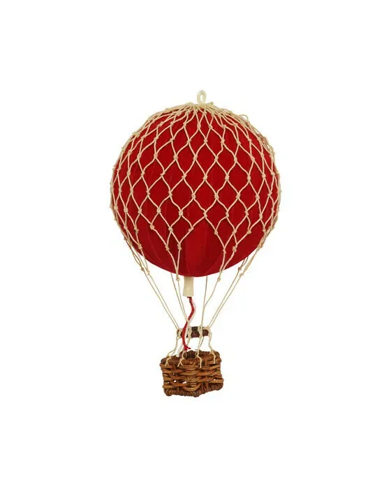 Floating The Skies Hot Air Balloon Velvet Red